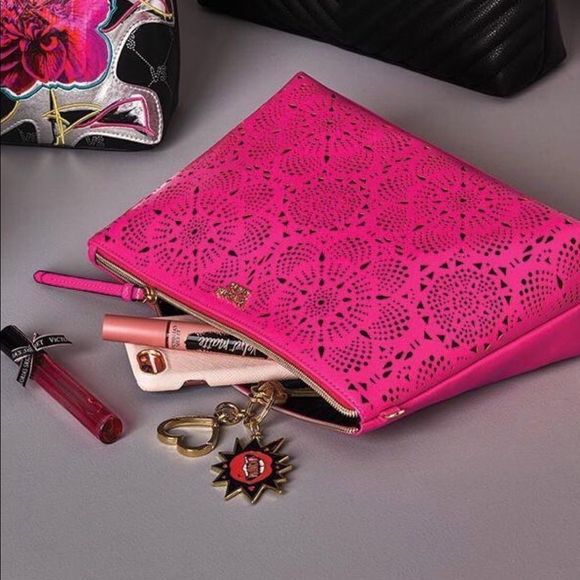 Victoria’s Secret Pink Laser Cut Cosmetic Clutch - Picture 2 of 6